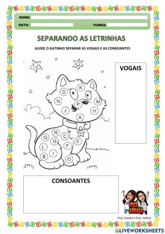 Separando as Letrinhas