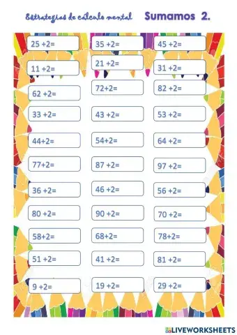 Estrategias calculo mental +2