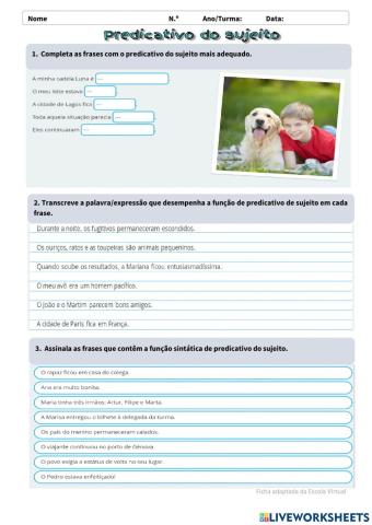 Predicativo do Sujeito