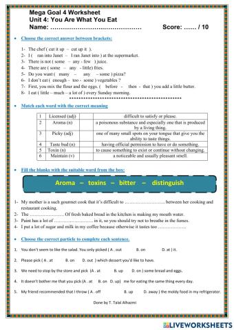 MG4 U4 You Are What You Eat Revision B -Talal