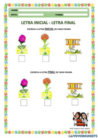 Letra Inicial - Letra Final