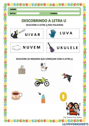 Descobrindo a Letra U