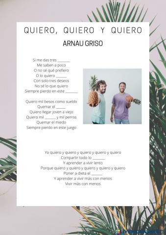 Quiero, quiero y quiero - Arnau Griso