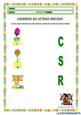 Ligando as Letras Iniciais