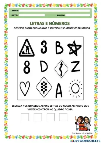 Letras e Números
