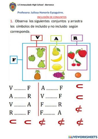 Inclusion de conjuntos