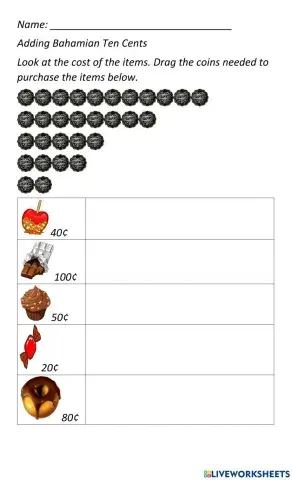 Adding Bahamian Ten Cents