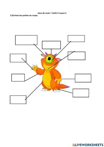 Jeux de mots 1 unité 4 leçon 2 le corps