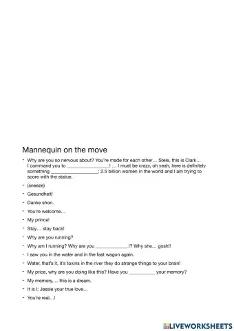 Mannequin on the move