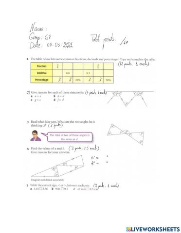 Maths S8 2nd Term Exam