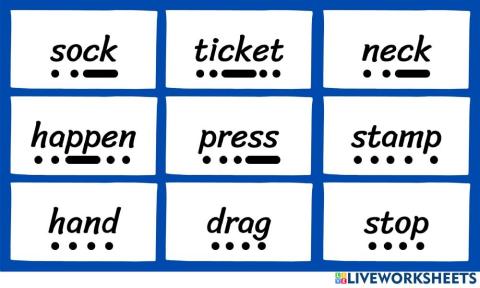 Phonics flashcard 1