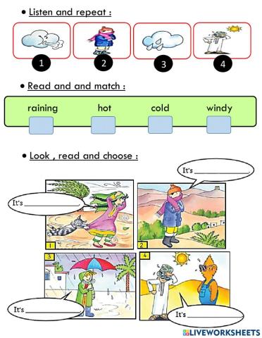 Listen and write -Read and choose