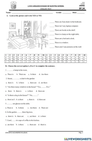 Test there is there are to be