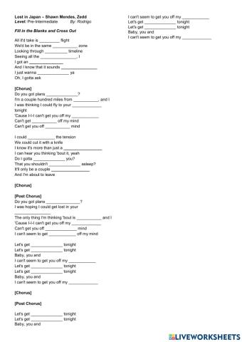 Lost in Japan - Shawn Mendes, Zedd - Pre-Inter