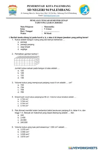PTS Genap Matematika