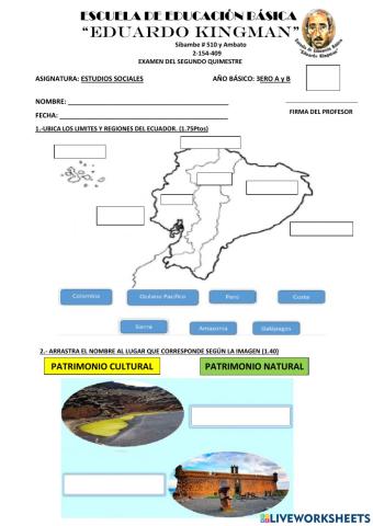 Examen del Segundo Quimestre
