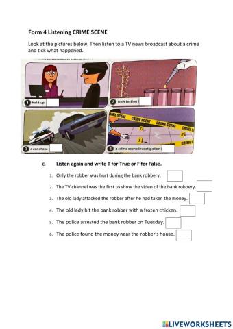 Listening crime scene