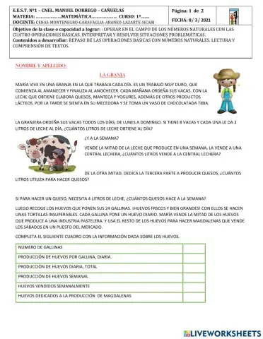 1° año matemática tp n°1 diagnóstico