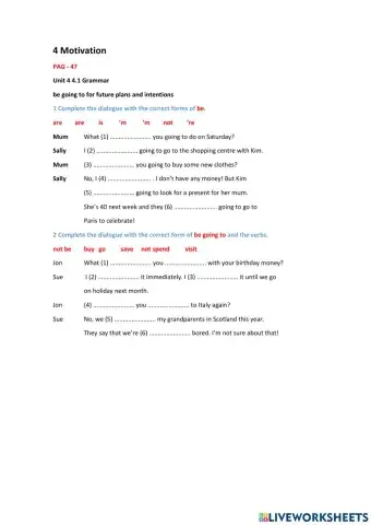 Motivation - Extra Practice - P47