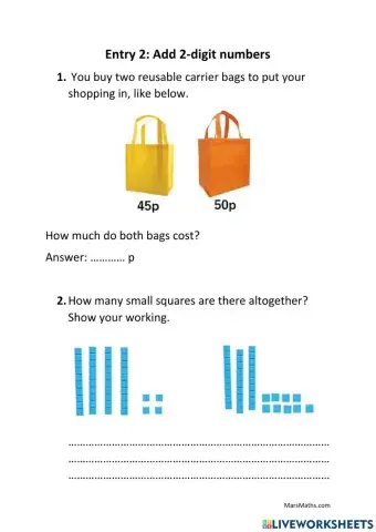 Add two digit numbers (E2 Maths for ESOL) with thanks to Marsida marsmaths.com