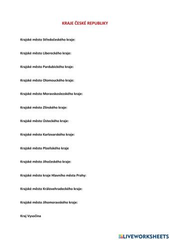Kraje České republiky