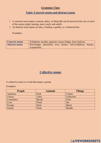 Liveworksheet