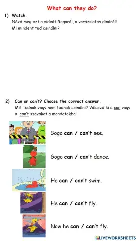 Can-can't - Gogo's adventures with English