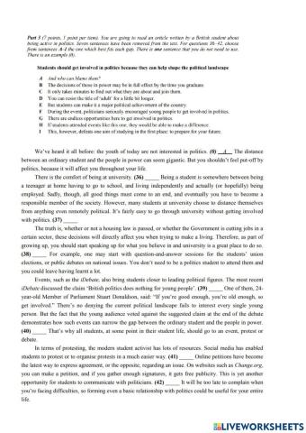 Students and politics