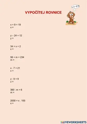 Rovnice s jednou neznámou