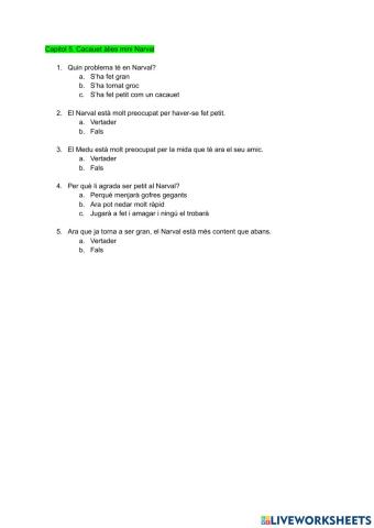 Narval crema de cacauet i Medu. Capitol 5