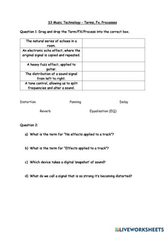 S3 Music Technology Terms Fx Processes (1)