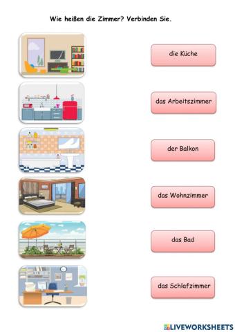 Die Wohnung: die Zimmer