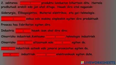 Lan sektoreak: 2. sektorea