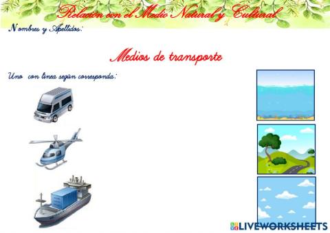 Medios de transporte