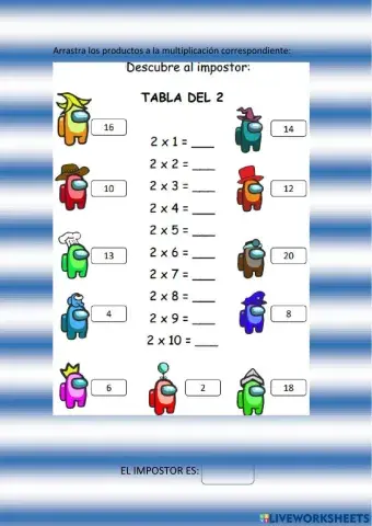 Tabla del 2