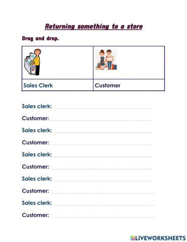 Returning something to the store