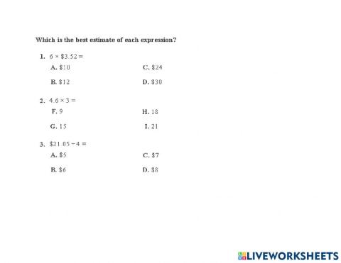 Multiplying decimals