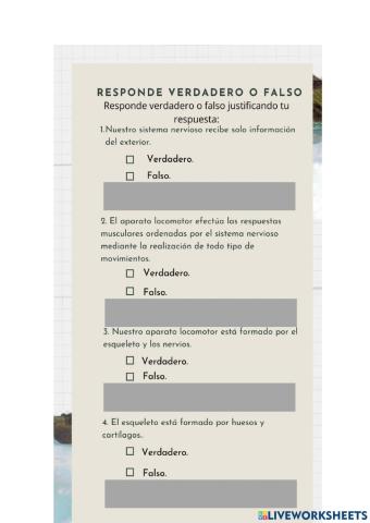 Cuestionario aparato locomotor