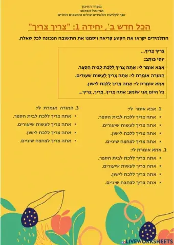 הכל חדש ב- יחידה 1