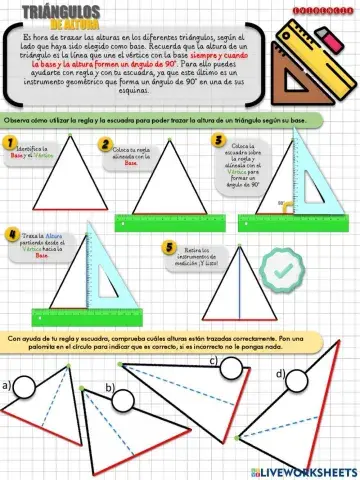 Altura de triángulos