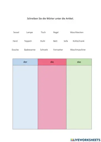 Die Wohnung: Möbel+ Artikel