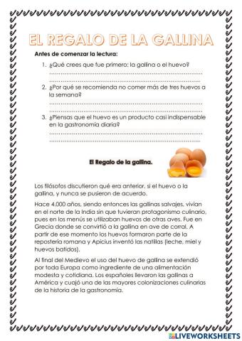 El regalo de la gallina