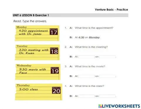 What time is the appointment? - Read