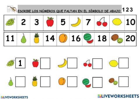 Números del 1 al 40