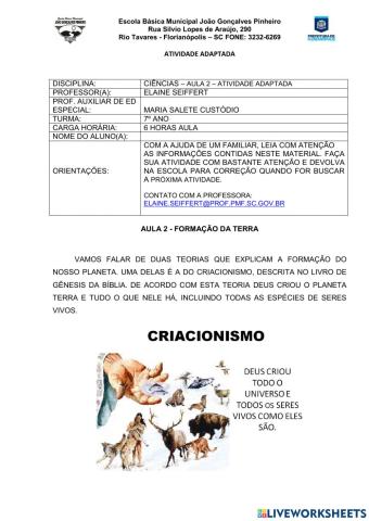 Formação da terra - abordagem simplificada das teorias