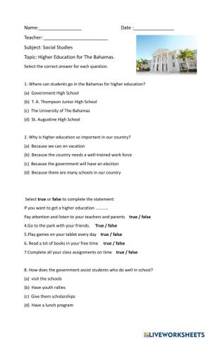 Higher Education