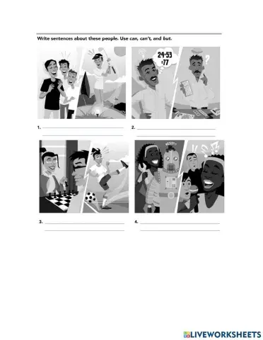 Can- can't for abilities.