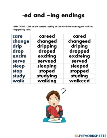 -ed and -ing Endings