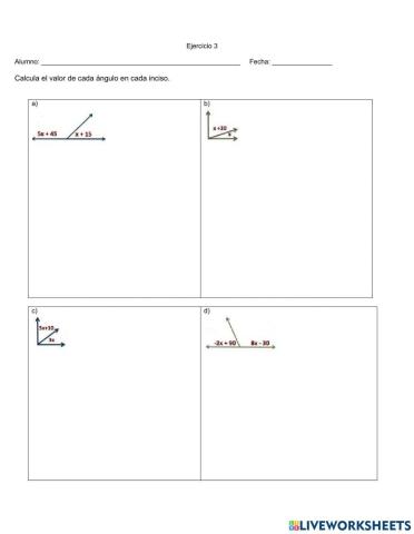 Ángulos complementarios y suplementarios