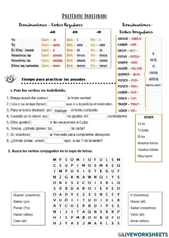 Preterito indefinido